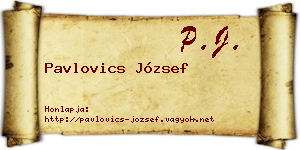 Pavlovics József névjegykártya